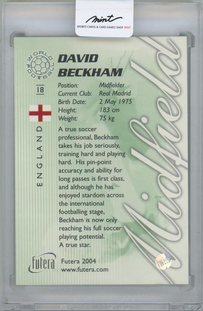 2004 FUTERA World Football #18 / DAVID BECKHAM(England)