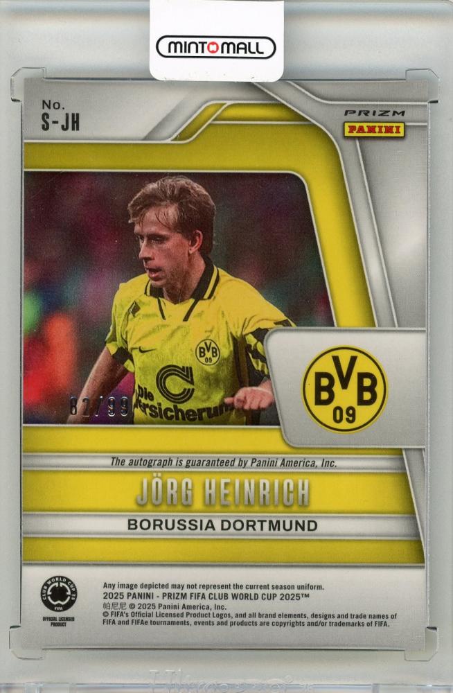 2025 PANINI Prizm FIFA Club World Cup Jorg Heinrich Signatures Prizms Silver #982/99 Borussia Dortmund