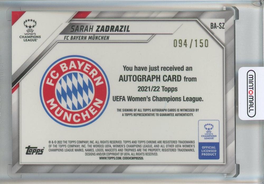 2021-22 Topps Chrome UEFA Women
