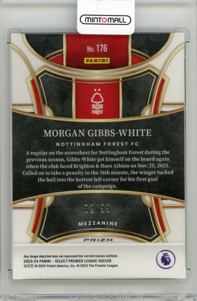 2023-24 PANINI Select Premier League Soccer Morgan Gibbs-White Pink #17682/99 Nottingham Forest FC
