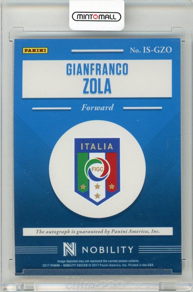 2017 Panini Nobility Gianfranco Zola Iconic Signature27/300 Italy