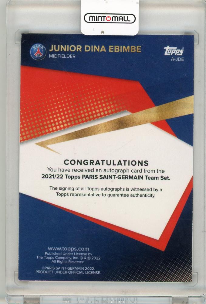 2021-22 Topps Paris Saint-German Junior Dina Emimbe Autographed rookie card