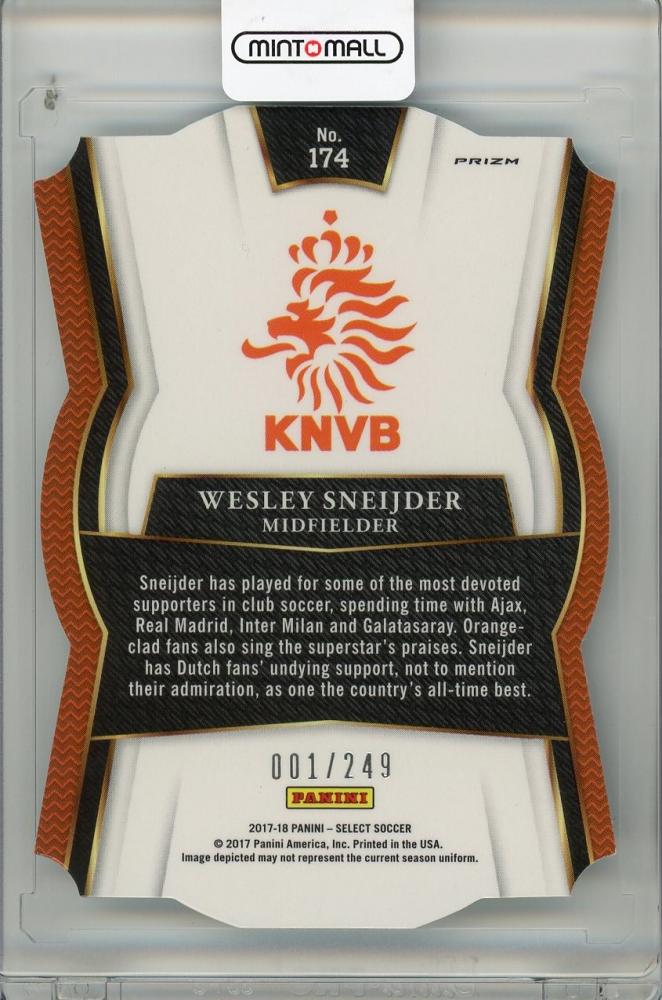 2017-18 PANINI SELECT Wesley Sneijder #174001/249 Netherlands