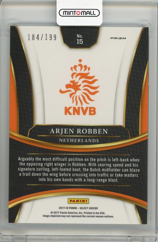 2017-18 PANINI SELECT Arjen Robben #15184/199 Netherlands