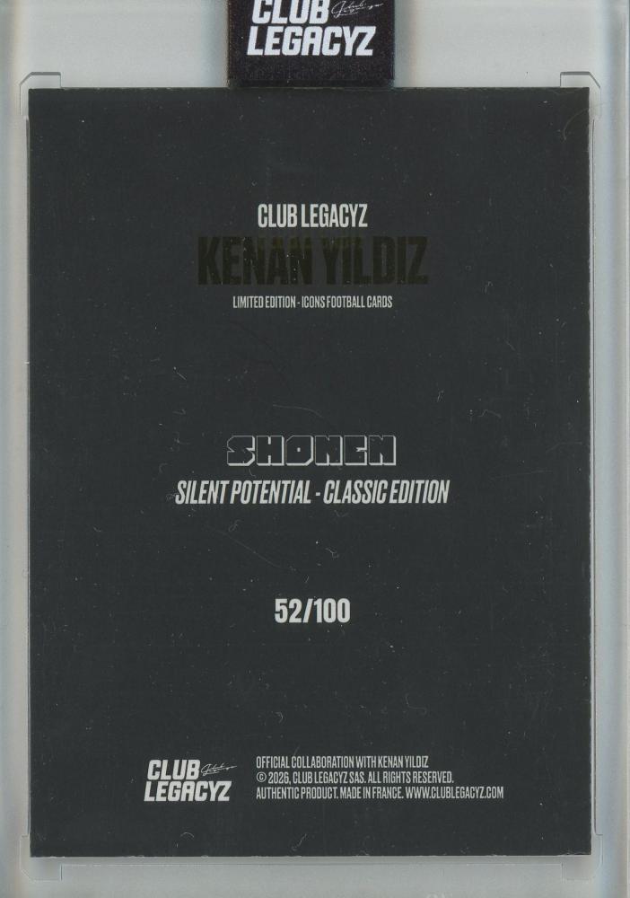 2026 CLUB LEGACYZ ICONS Kenan Yildiz Shonen52/100