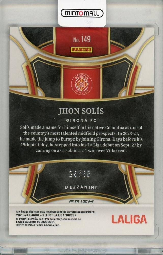 2023-24 PANINI Select LA LIGA Jhon Solis 25/65 Girona FC