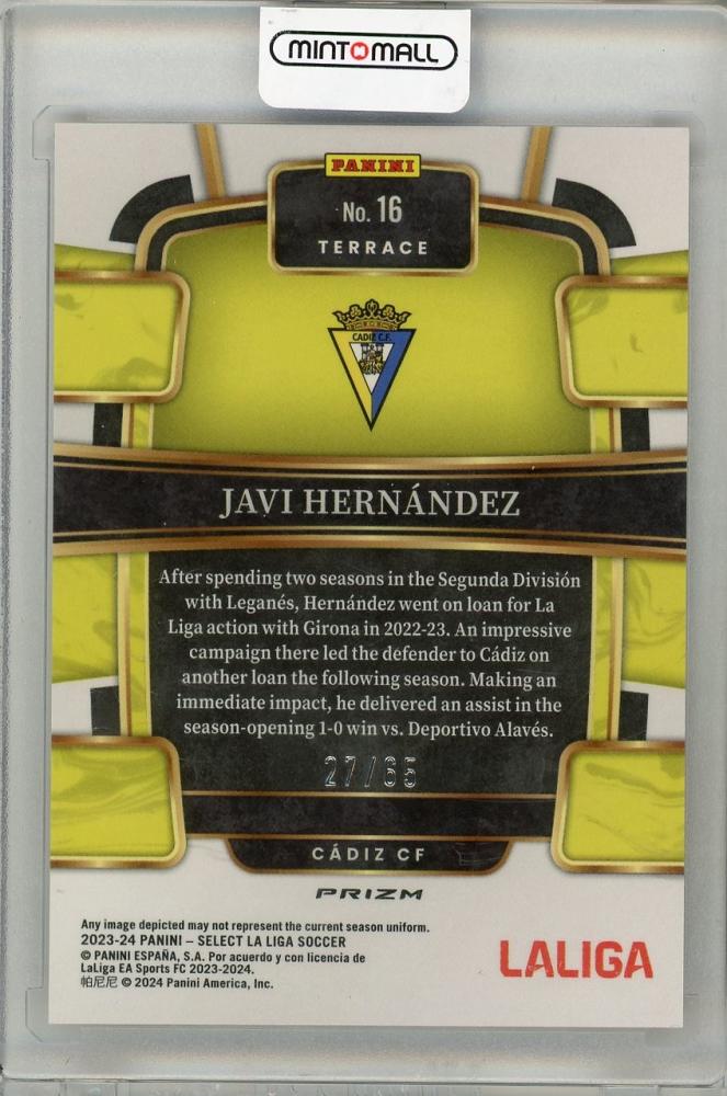 2023-24 PANINI Select LA LIGA Javi Hernandez 27/65 Cadiz CF