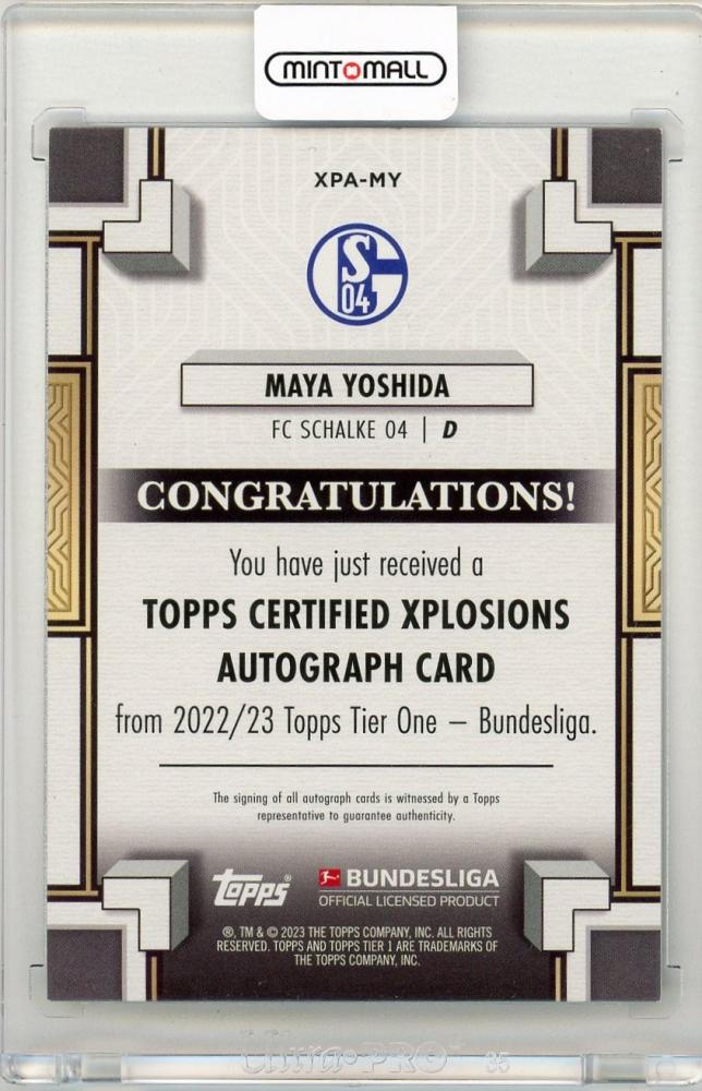 2022-23 Topps Tier One Bundesliga Maya Yoshida Xplosion Autograph Black Parallel19/25 FC Schalke 04