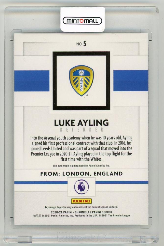 2020-21 Panini Chronicles Luke Ayling Panini Premier League Autographs484/500 Leeds United