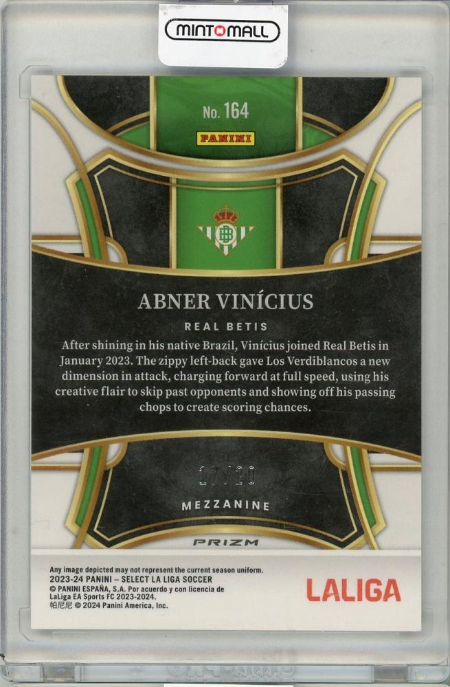 2023-24 PANINI SELECT LA LIGA Abner Vinicius 17/20 REAL BETIS