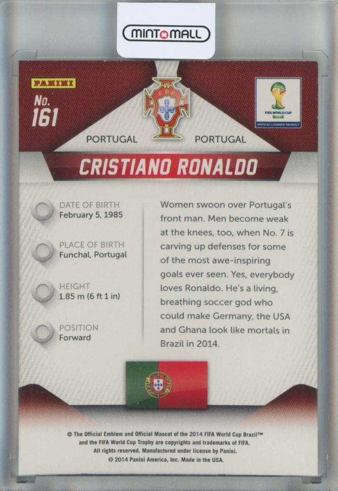 2014 Panini Prizm World Cup Cristiano Ronaldo #161 trading card from Portugal