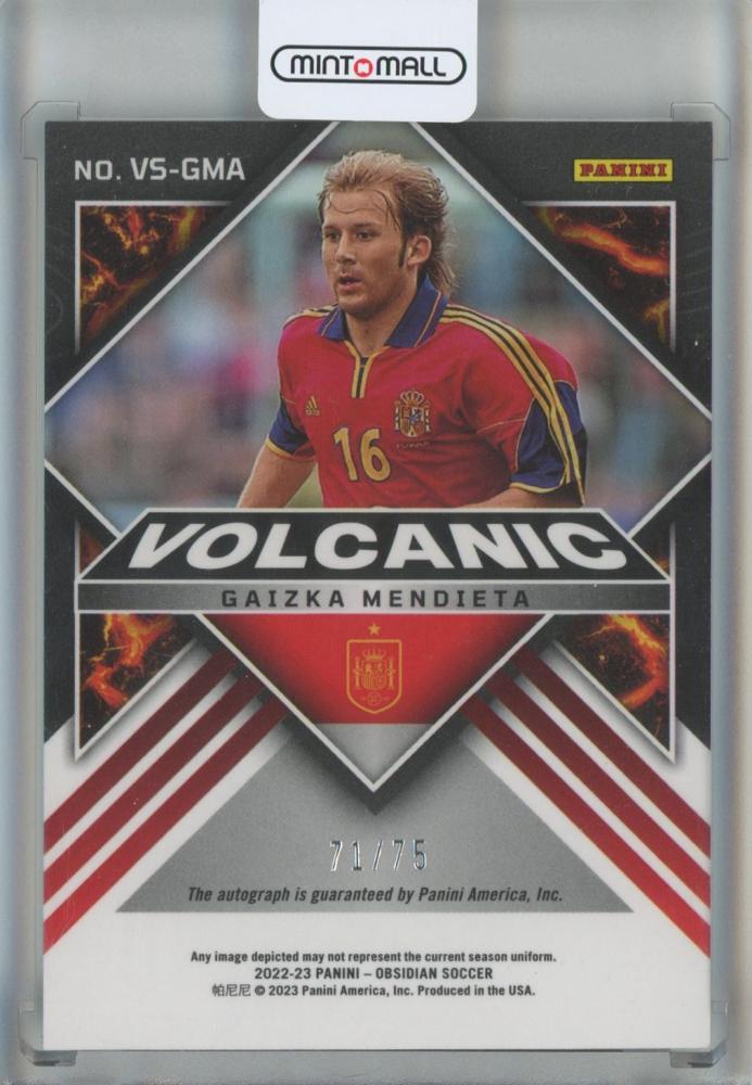 2022-23 Panini Obsidian Gaizka Mendieta/75 Gaizka Mendieta Volcanic Signatures Electric Etch Orange #271/75 Spain