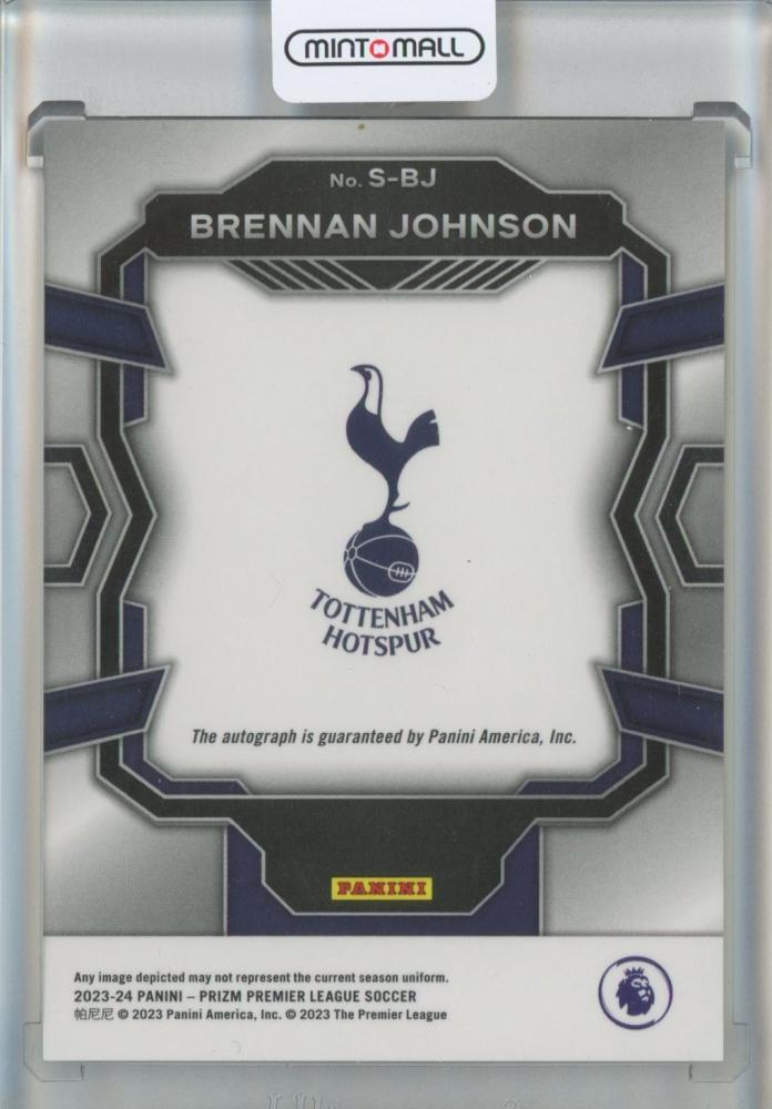 2023-24 Panini Prizm English Premier League Brennan Johnson Signatures Auto #43 Tottenham Hotspur
