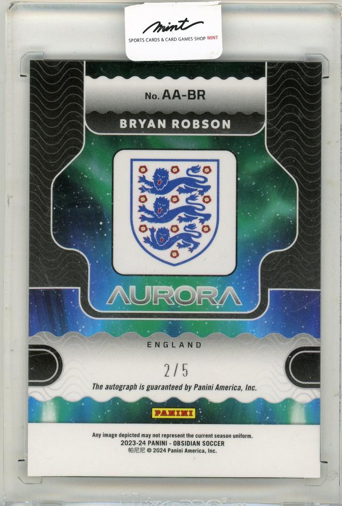 2023-24 Panini Obsidian Soccer Bryan Robson Autograph 2/5