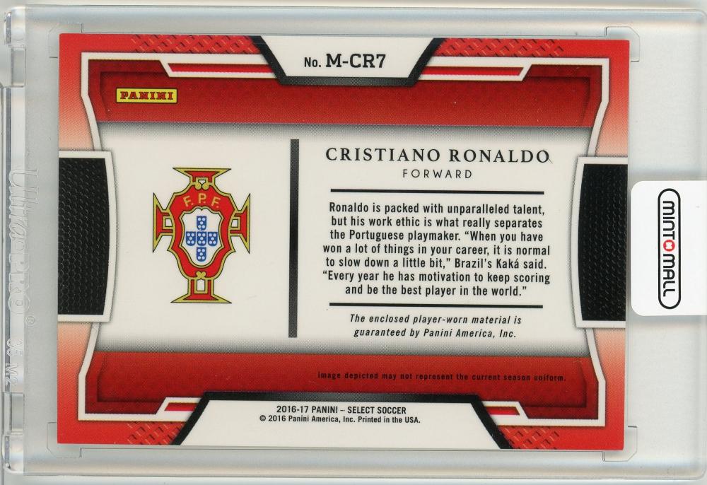 2016-17 PANINI SELECT Cristiano Ronaldo Memorabilia