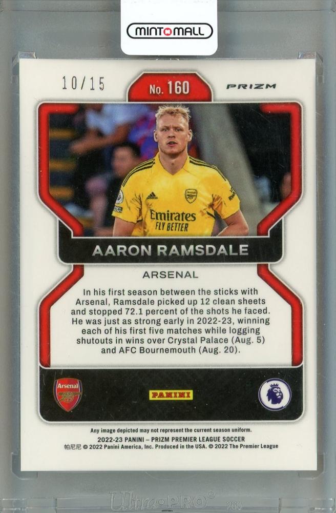 2022-23 Panini Prizm Premier League Aaron Ramsdale Orange #16010/15 Arsenal