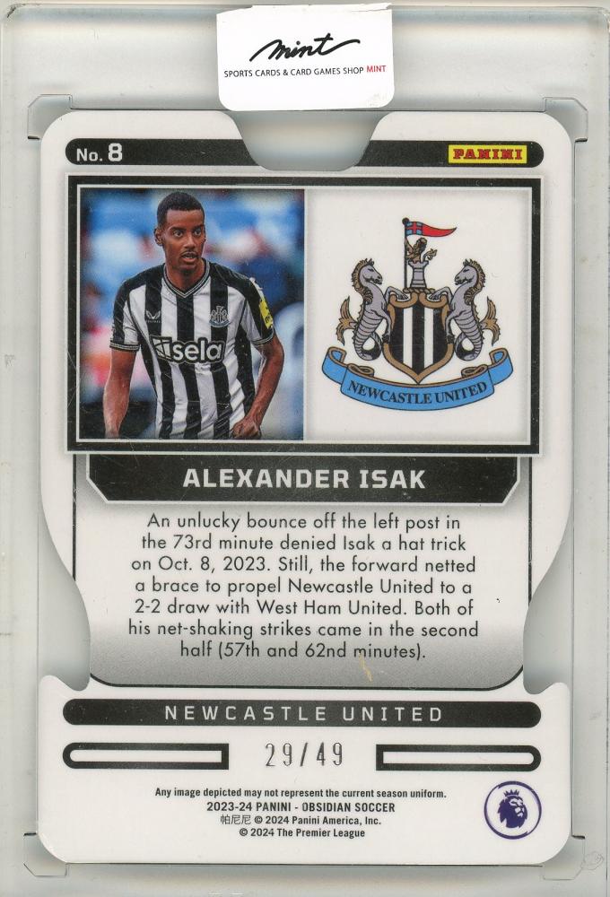 2023-24 Panini Obsidian Soccer Alexander Isak 29/49