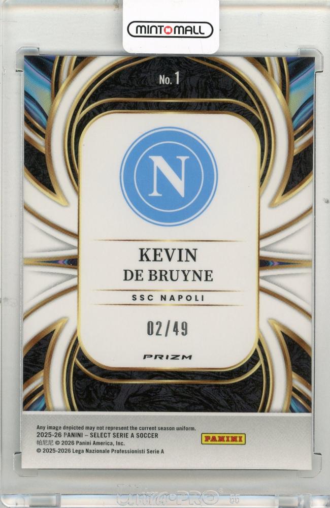2025-26 PANINI Select Serie A Kevin De Bruyne Equalizers Red Wave #102/49 SSC Napoli