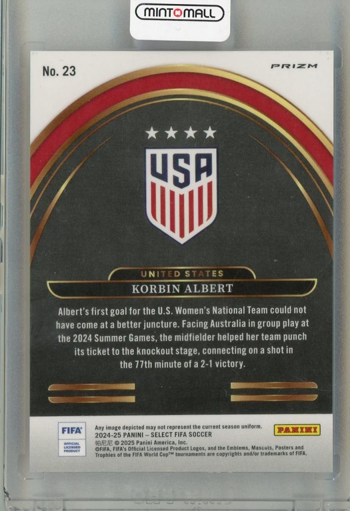 2024-25 PANINI SELECT PRIZM KORBIN ALBERT Rookie United States