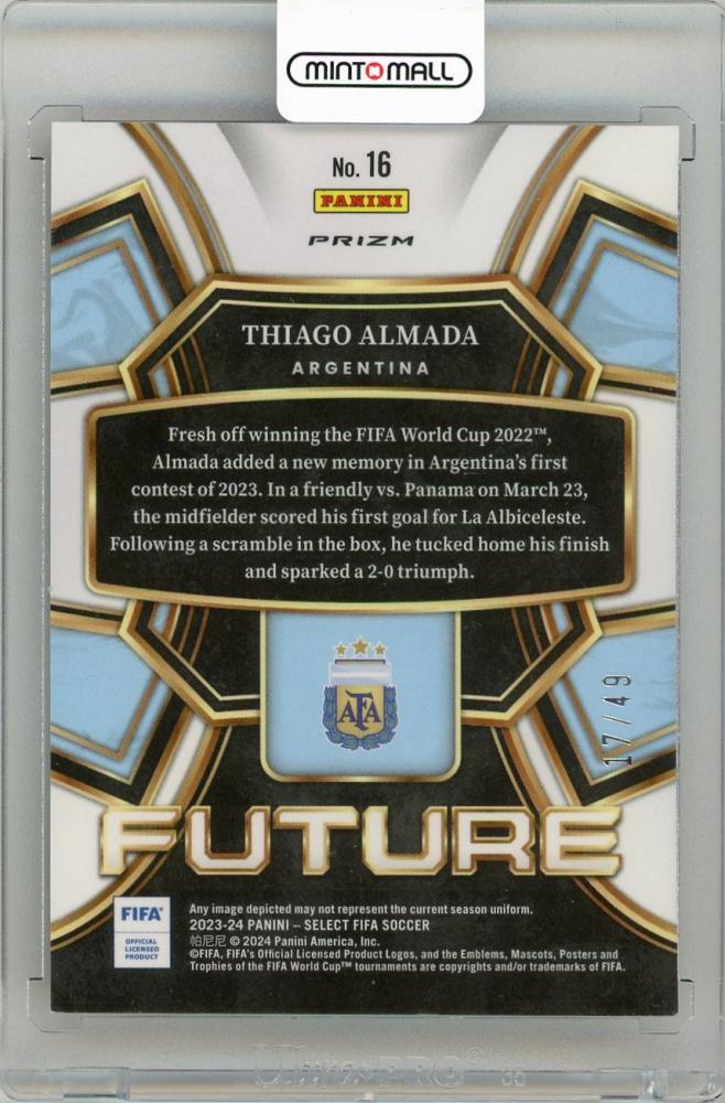 2023-24 PANINI Select FIFA Thiago Almada Select Future Tie-Dye #117/49 Argentina