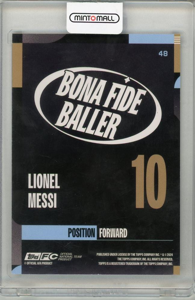 2024 TOPPS ARGENTINA TEAM SET Lionel Messi BONA FIDE BALLER #48143/250 ArgentinaArgentinaArgentina