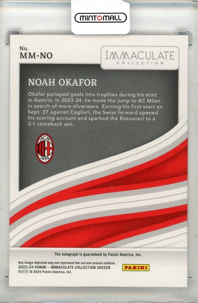 2023-24 Panini-Immaculate Collection Soccer Noah Okafor Autograph 06/99