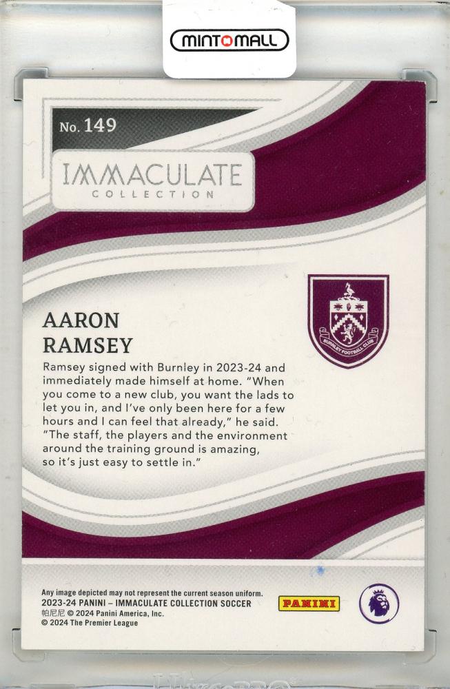2023-24 Panini-Immaculate Collection Soccer Aaron Ramsey 34/40