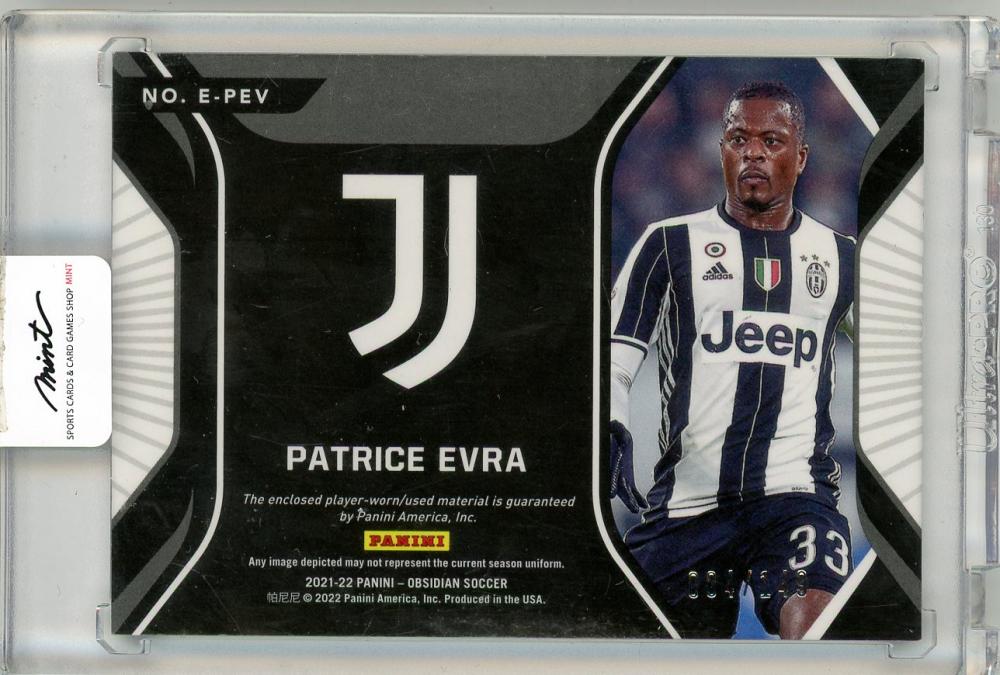2021-22 Panini OBSIDIAN Patrice Evra Jersey 004/149