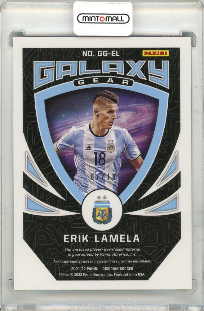 2021-22 Panini Obsidian Soccer Erik Lamela Jersey 07/10