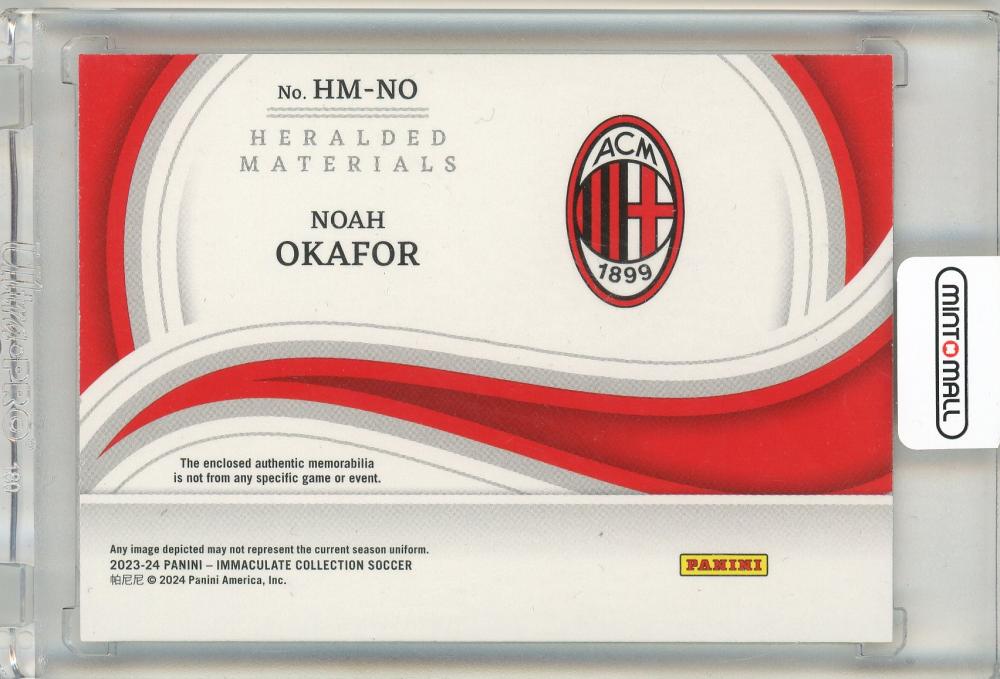 2023-24 Panini-Immaculate Collection Soccer Noah Okafor Jersey 43/99