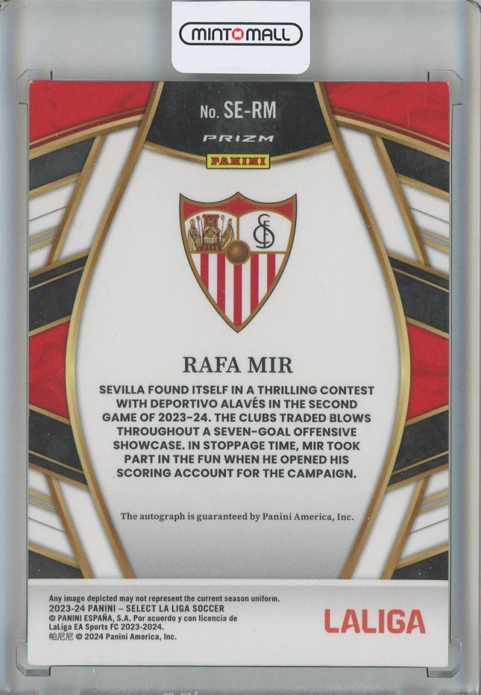 2023-24 Panini Select La Liga Soccer Rafa Mir Select Signatures/#SE-RM Sevilla FC
