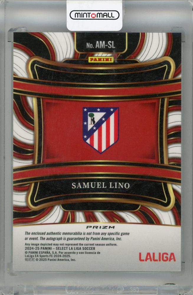 2024-25 Panini Select La Liga Samuel Lino Autographed Memorabilia #5 Atletico De Madrid