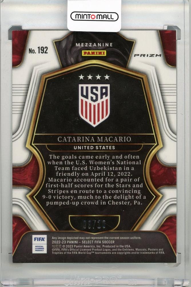 2022-23 Select FIFA Gold Mojo #192 Catarina Macario USA 09/10
