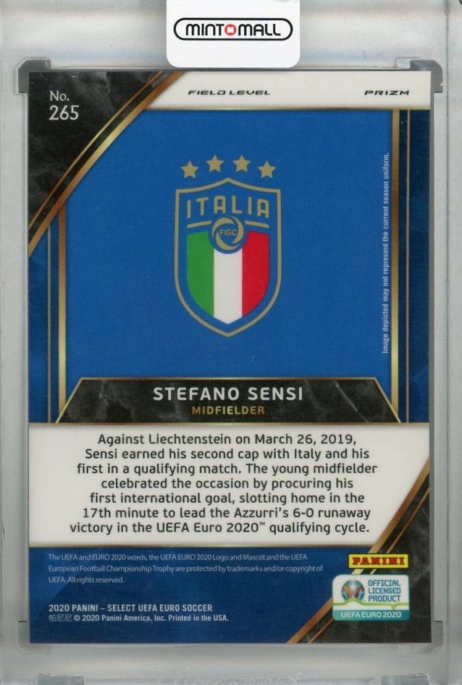 2020 Panini Select UEFA Euro Preview Italy Stefano Sensi Base Field Level Zebra Parallel rookie card