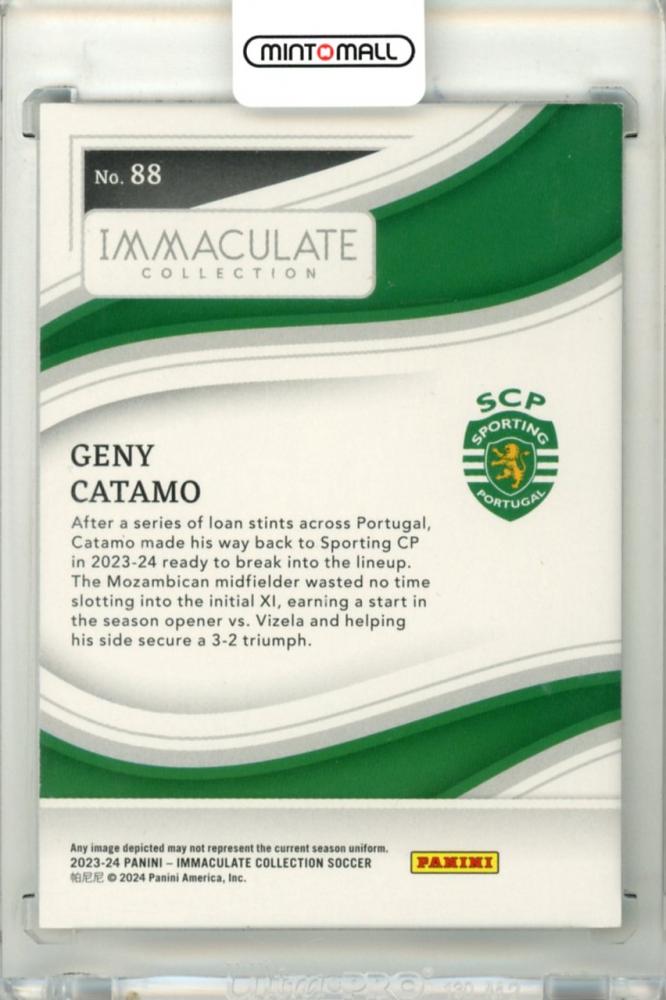 2023-24 Panini Immaculate Geny Catamo #88 Base Ruby Parallel13/19 Sporting CP