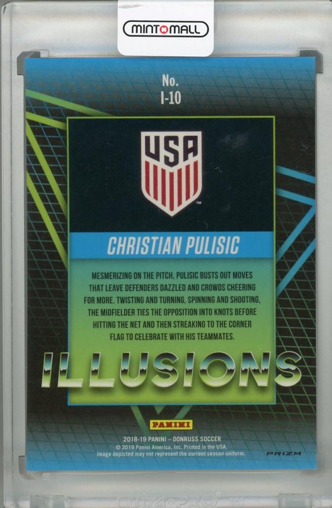 2018-19 Donruss United States Christian Pulisic Illusions Silver Parallel version trading card