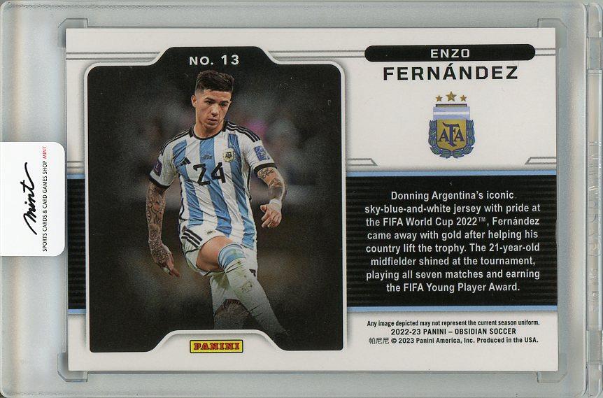2022-23 PANINI Obsidian Enzo Fernandez #13 (RC) Card with Slightly Difficult Condition