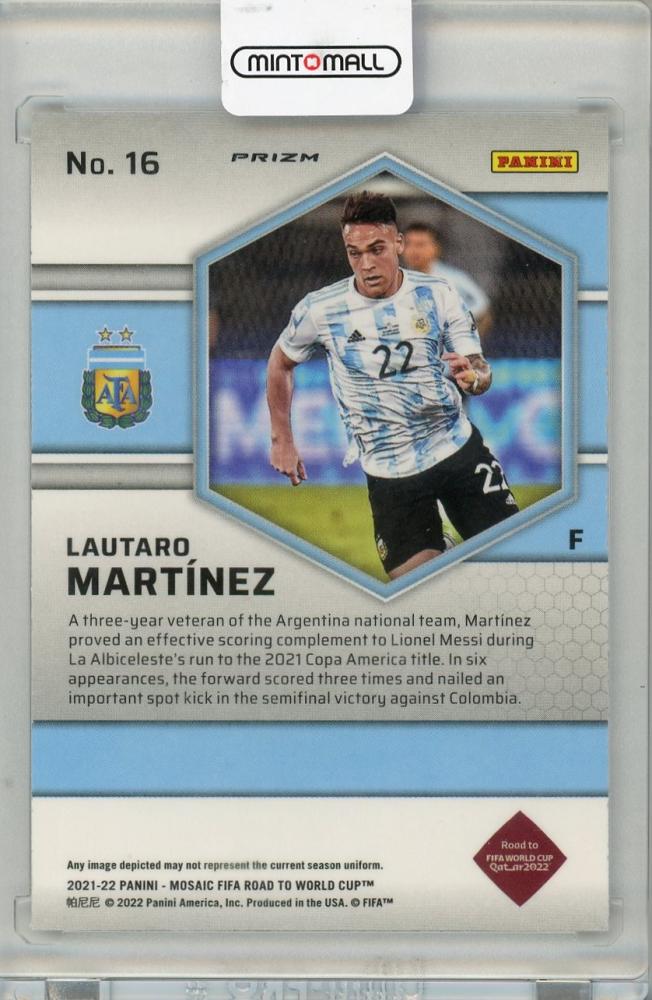 2021-22 PANINI MOSAIC Lautaro Martinez PRIZM#16 Argentina