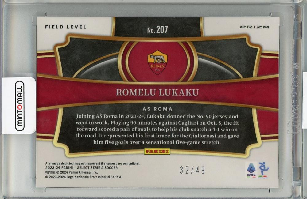 2023-2024 PANINI SELECT SERIE A Romelu Lukaku #20732/49 AS ROMA