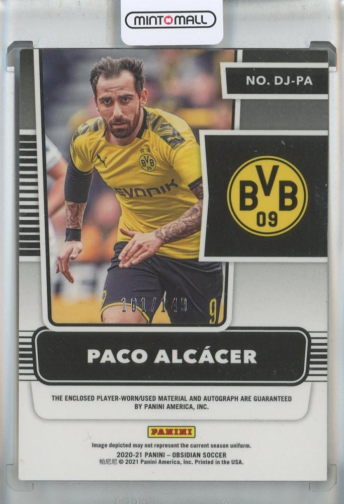 2020-21 Panini Obsidian Paco Alcacer Auto #DJ-PA101/149 Borussia Dortmund