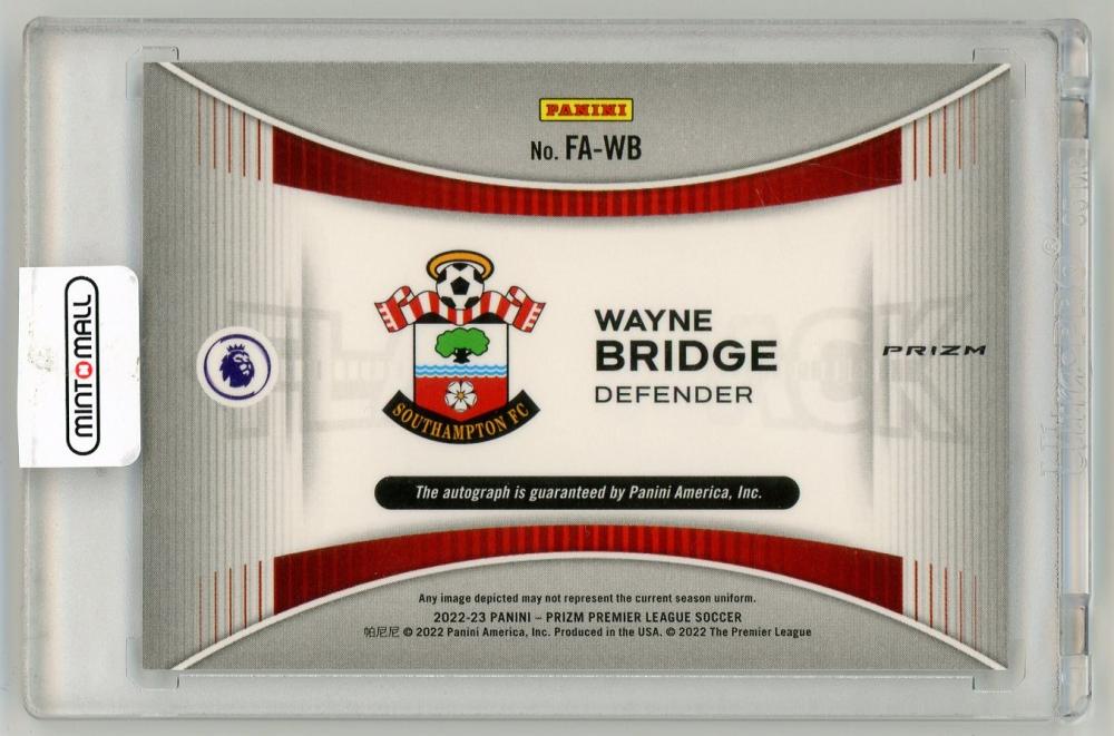 2022-23 PANINI Prizm Premier League Flashback Autographs Southampton Wayne Bridge FA-WB