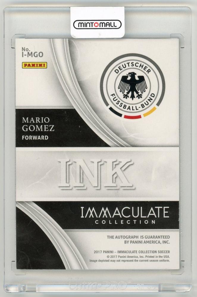 2017 Panini Immaculate Collection Mario Gomez Ink Autographs(ON CARD)65/65 Germany