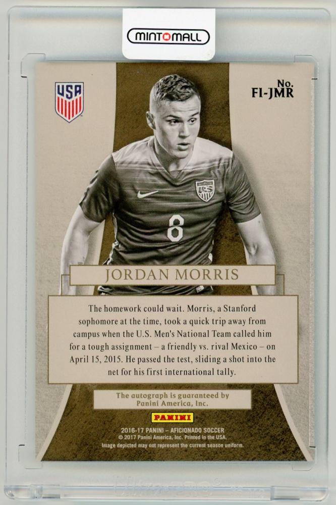 2016-17 PANINI Aficionado Jordan Morris First Impressions Autographs47/149 United States