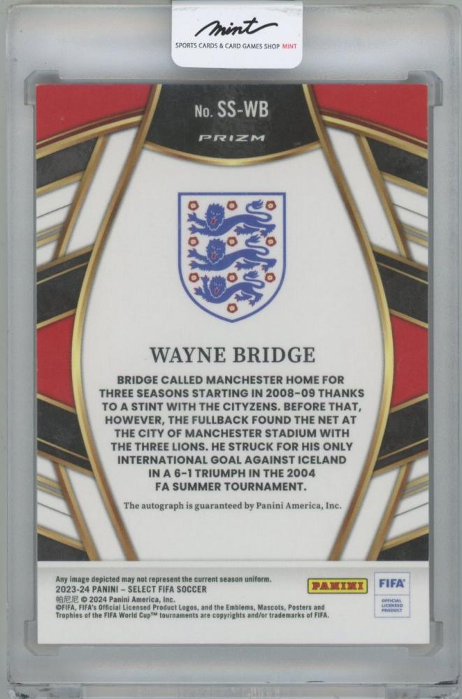 2023-24 PANINI Select FIFA Select Signatures Peacock / WAYNE BRIDGE(England)