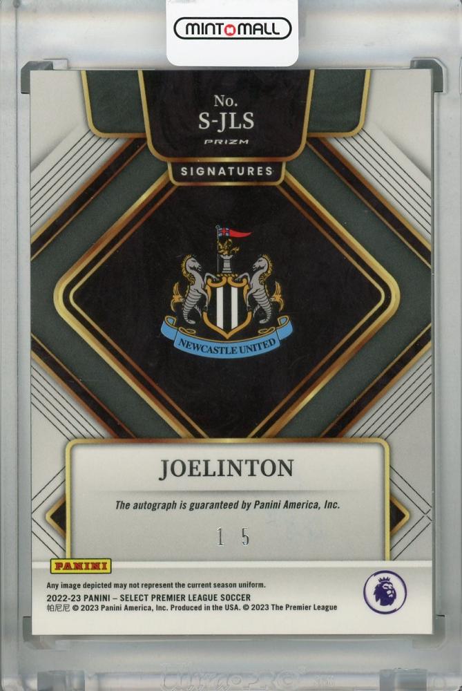 2022-23 Panini Select Premier League Newcastle United Joelinton Signatures Green Reflector(Parallel Version)(1st Number!) 1/5