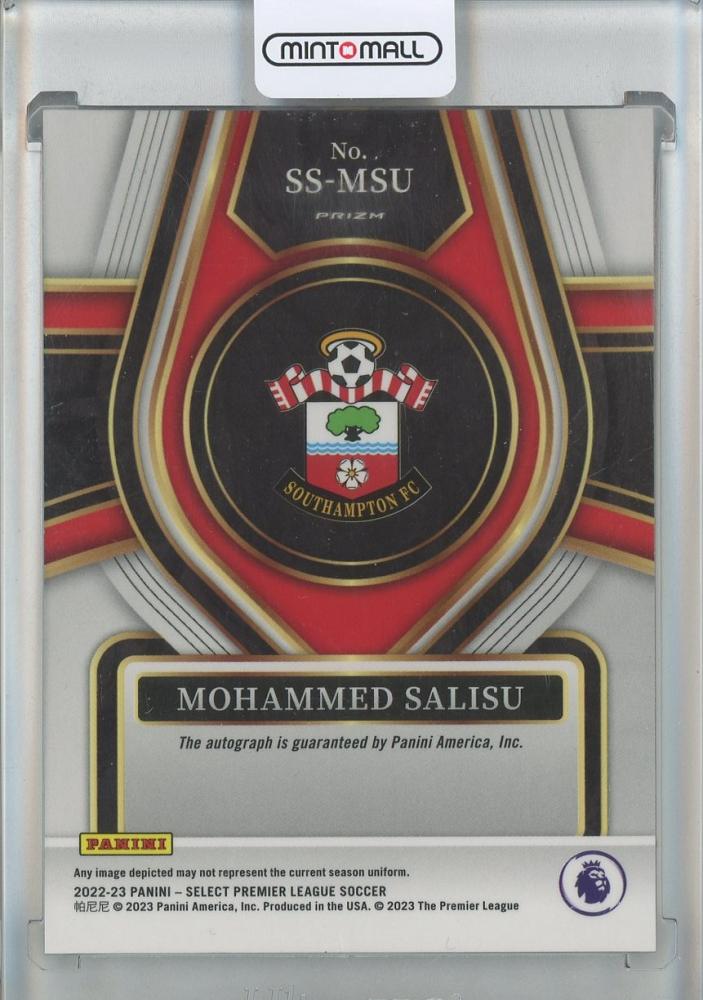 2022-23 Panini Select Premier League Mohammed Salisu Auto #SS-MSU Southampton