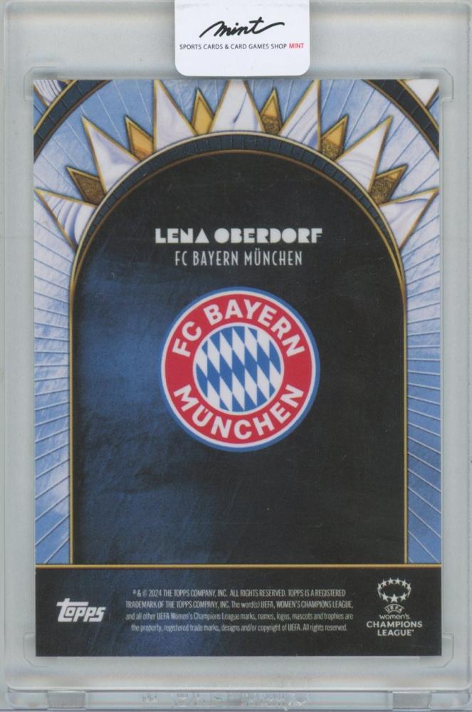 2024-25 TOPPS Deco UEFA Club Competitions Current Stars Autographs Blue / LENA OBERDORF(FC Bayern München) 47/49