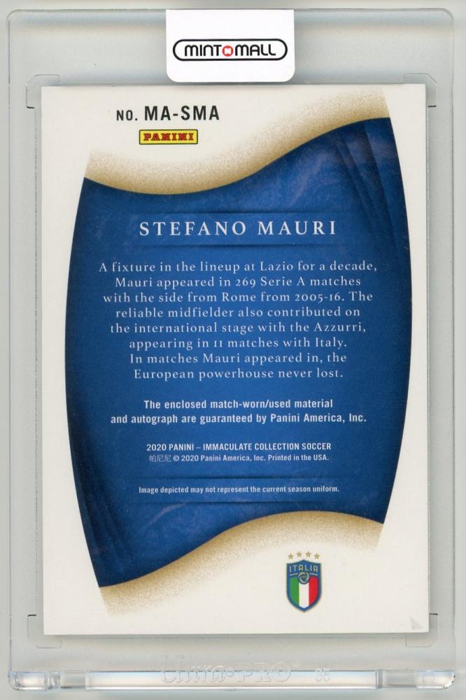2020 Panini Immaculate Collection Stefano Mauri Memorabilia Autographs Sapphire Parallels17/25 Italy