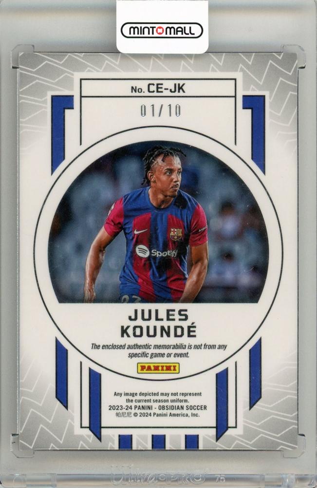 2023-24 Panini Obsidian Soccer Jules Kounde Cutting Edge Electric Etch Red Flood1/10 FC Barcelona