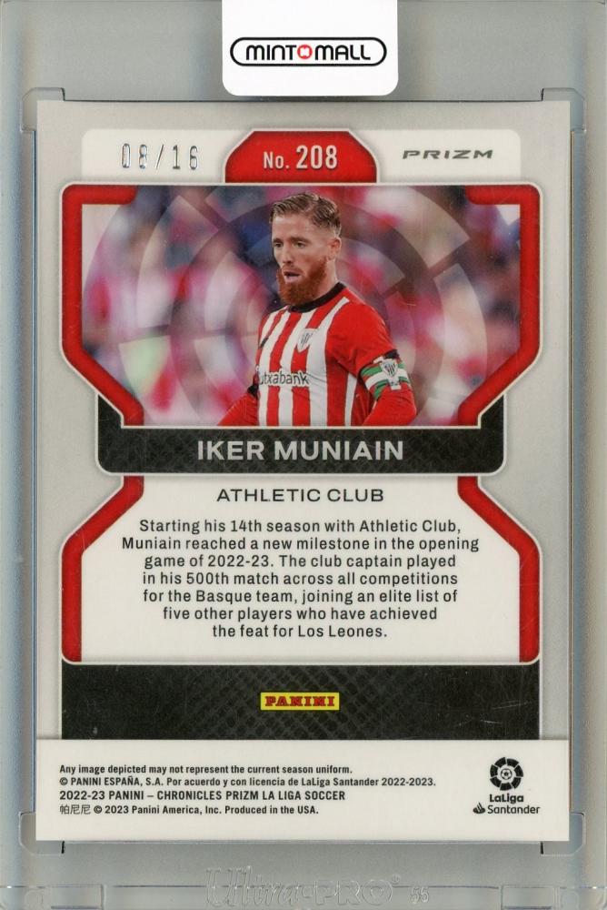 2022-23 Panini Chronicles Soccer Iker Muniain Blue Mojo Prizm08/16 Athletic Club
